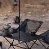 UPQRSG 10.6" Outdoor Camping Light Pole Tray, Instant Portable Stainless Steel Tables, Folding Lamp Pole Shelf Semi Hollow Table for Camping Lanterns view 2