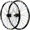 ZECHAO 26/27.5/29In Mountain Bike Wheel,Barrel Shaft Front Rear Wheelset Disc Brake 7-11 Speed Cassette Quick Release Double Wall Disc Rims Wheelset (Color : Yellow, Size : 29INCH) view 1