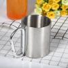 Firlar304 Stainless Steel Coffee Cup Mugs with Handle Metal Coffee Mug Tea Cups for Cold Drinks and Hot Beverages Home Kitchen Camping Outdoors Supply view 4