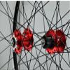 ZECHAO 26/27.5/29in Mountain Bike Wheelset,Disc Brake/V Brake Double Wall Aluminum Alloy Quick Release Alloy Rim 7 8 9 10 11 Speed Cassette Wheelset (Color : Red, Size : 26INCH) view 2