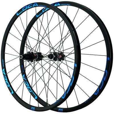 ZECHAO 26/27.5/29" Bike Front Rear Wheelset,Ultralight Alloy Mountain Bike Wheel Thru Axle 24 Holes Disc Brake Mountain Bike Rims 12 Speed Wheelset (Color : Blue, Size : 27.5INCH)