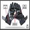 Black Stealth Football Receiver Gloves - Grip Silicone Grip Adult Men Youth Boys Sticky Flag Wide Boost Your Game Pro Durable Battle view 2