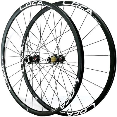 ZECHAO Mountain Bike Wheelset 26/27.5/29In,Bike Wheel(Front+Rear) Light-Alloy Mountain Rim Barrel Shaft Disc Brake 24H 8 9 10 11 12 Speed Wheelset (Color : Silver-1, Size : 29INCH)