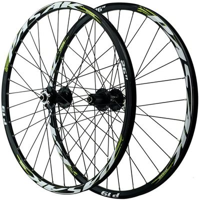 ZECHAO 26/27.5/29In Mountain Bike Wheelset,Quick Release Disc Brakes 32H Bike Wheel fit 7-12 Speed Cassette Mountain Wheelset Wheelset (Color : Green, Size : 29INCH)