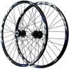 ZECHAO 26/27.5/29" Mountain Bike Wheelset,Disc Brake 7 8 9 10 11 12 Speed 32 Holes Double Walled Aluminum Alloy Quick Releas Bike Wheels Wheelset (Color : Blue, Size : 26INCH) view 1