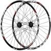 ZECHAO 26/27.5/29In Bike Wheelset,Barrel Shaft Hybrid Mountain Bike Wheels Double Wall Disc Brake Quick Release Rim 32H 7-11 Speed Wheelset (Color : Red, Size : 26INCH) view 1