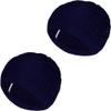 2 Packs Women Swim Cap for Long Hair Pleated Fabric Swimming Cap Elastic Comfortable Bathing Cap Non-Waterproof Nylon Bath Hat Fashion Beach Cap Ears Protection Shower Turban Cap for Ladies Girls view 1