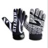 Black Stealth Football Receiver Gloves - Grip Silicone Grip Adult Men Youth Boys Sticky Flag Wide Boost Your Game Pro Durable Battle view 1