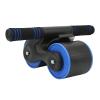 Double Round Abdominal Roller, Safe Movement Anti Skid Exercise Muscle Groups Silencing Silo Abdominal Wheels Roller for Gym (Black and Blue) view 2