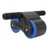 Double Round Abdominal Roller, Safe Movement Anti Skid Exercise Muscle Groups Silencing Silo Abdominal Wheels Roller for Gym (Black and Blue) view 3