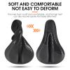 Comfortable Memory Foam Padded Bicycle Seat for Men Women Extra Soft Silicone Waterproof Replacement Saddle for Outdoor Cycling Cruiser Bike Mountain Bike Road Bikes,Black C view 4