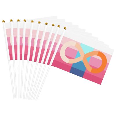 Mlm Pride Flag Double Flags Fluttering In Their Hands, Shining With Blood Youth, Exploring Cultural Connotation
