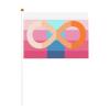 Mlm Pride Flag Double Flags Fluttering In Their Hands, Shining With Blood Youth, Exploring Cultural Connotation view 2