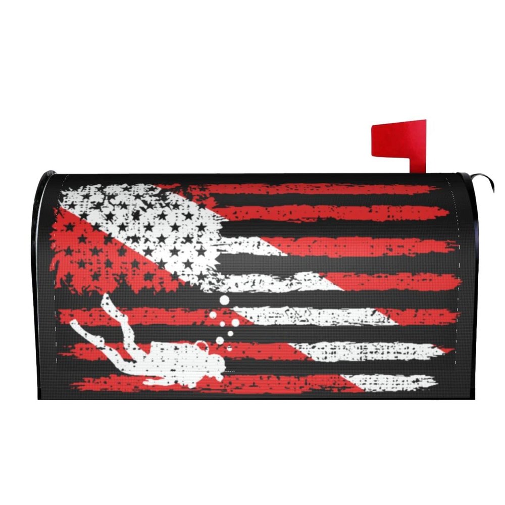 Vintage American Diver Down Flag USA Scuba Diving Dive Flag Fearless of Soaking and Grilling 21" X 18" Ensuring The Safety of Your Letters