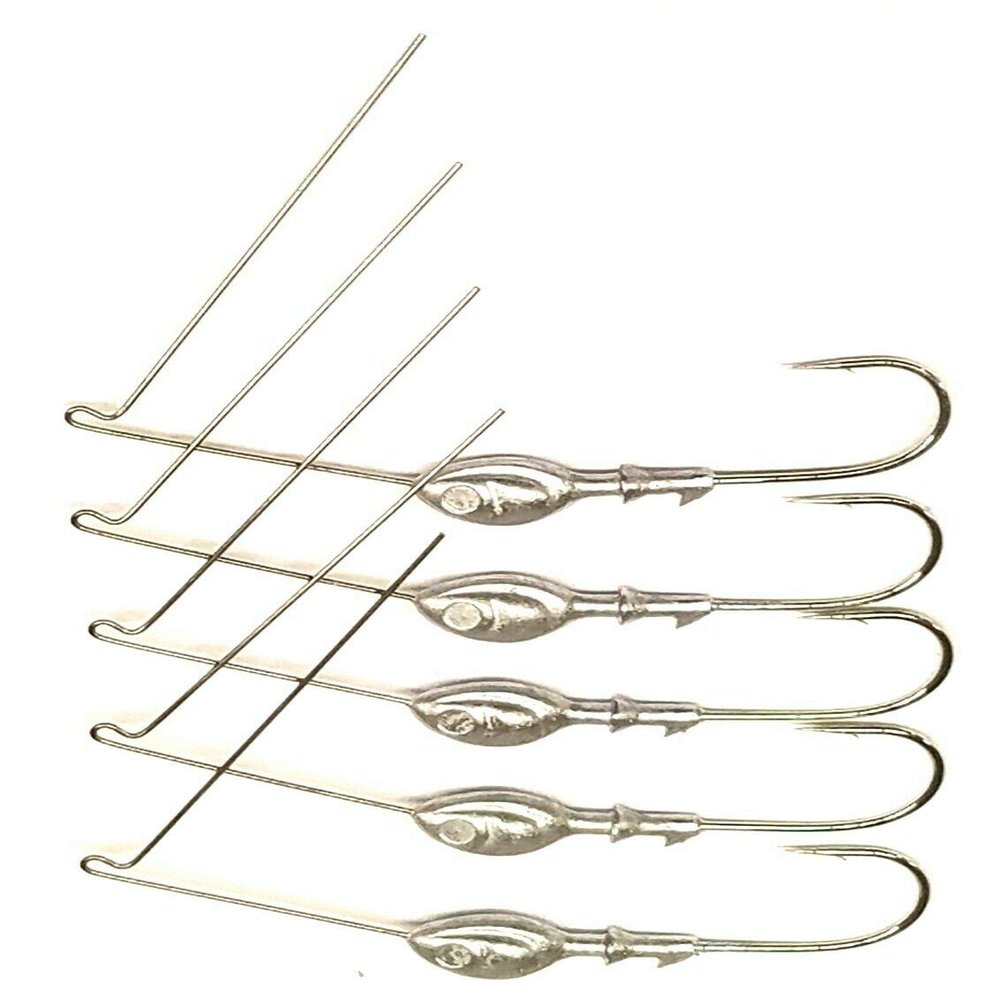 10 Guppy Minnow R Bend Spinnerbait Heads Spinner Bass Pike - Unpainted 3/4oz