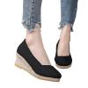 HINDOLA Women's Espadrilles Closed Toe Sandals Ankle Strap Dressy Platform Wedge Sandals Ladies Platform Summer Heels Shoes view 1