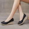 HINDOLA Women's Espadrilles Closed Toe Sandals Ankle Strap Dressy Platform Wedge Sandals Ladies Platform Summer Heels Shoes view 3