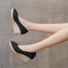 HINDOLA Women's Espadrilles Closed Toe Sandals Ankle Strap Dressy Platform Wedge Sandals Ladies Platform Summer Heels Shoes view 4