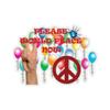Kiss-Cut Stickers - Army - Please World Peace Now w Peace Sign, Hand - BalloonsX 300 (6"x6", Transparent) view 1