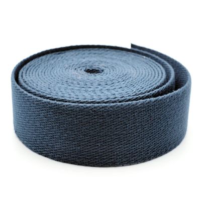 CRAFTMEMORE Heavy Cotton Webbing - Straps for Arts and Crafts, Luxury Bag Strap High Density Webbing (Navy, 2 Inches x 2 Yards)