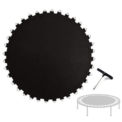 PRELGOSP Trampoline Replacement Mat, 8/10/12 FT Trampoline Jumping Mat Sheet, UV Resistant Trampoline Bounce Safety Pad, with 1x Trampoline Spring Tool,12FT/80 Buckles