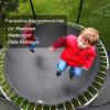 PRELGOSP Trampoline Replacement Mat, 8/10/12 FT Trampoline Jumping Mat Sheet, UV Resistant Trampoline Bounce Safety Pad, with 1x Trampoline Spring Tool,12FT/80 Buckles view 2