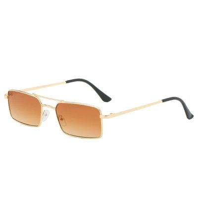 HPIRME Retro Sunglasses Women Glasses Lady Steampunk Metal Sun Glasses Vintage Mirror UV400,Gold Tea,one size