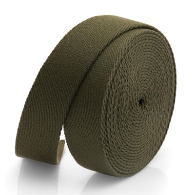 CRAFTMEMORE Heavy Cotton Webbing - Straps for Arts and Crafts, Luxury Bag Strap High Density Webbing (Olive Drab, 2 Inches x 2 Yards)