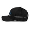 Amberjack Saltwater Fish Game Fishing Reef Donkey Embroidered Trucker Cap Snapback Hat Black view 3