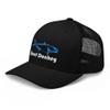 Amberjack Saltwater Fish Game Fishing Reef Donkey Embroidered Trucker Cap Snapback Hat Black view 4
