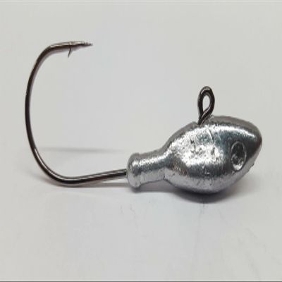 100 H-Minnow Jig Head Striper Walleye Fluke Bass Ultra Point Hook- Unpainted 1.5oz