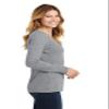 CornBorn Womens Florida Atlantic Owls Tee Shirt - Long Sleeve FAU Logo Winning in Paradise - Gray - Small view 3
