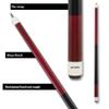 Action Starter Billiards Pool Cue Stick - Berry - 19oz view 3