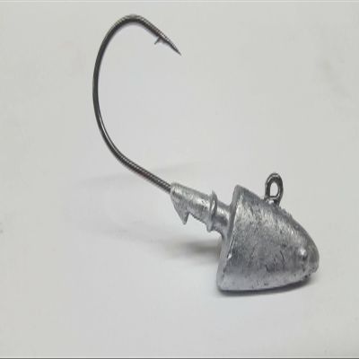 10 "New Shad Jig Head Pompano Fluke Red Fish Lure B/N Ultra Point Hook - Glow 1oz