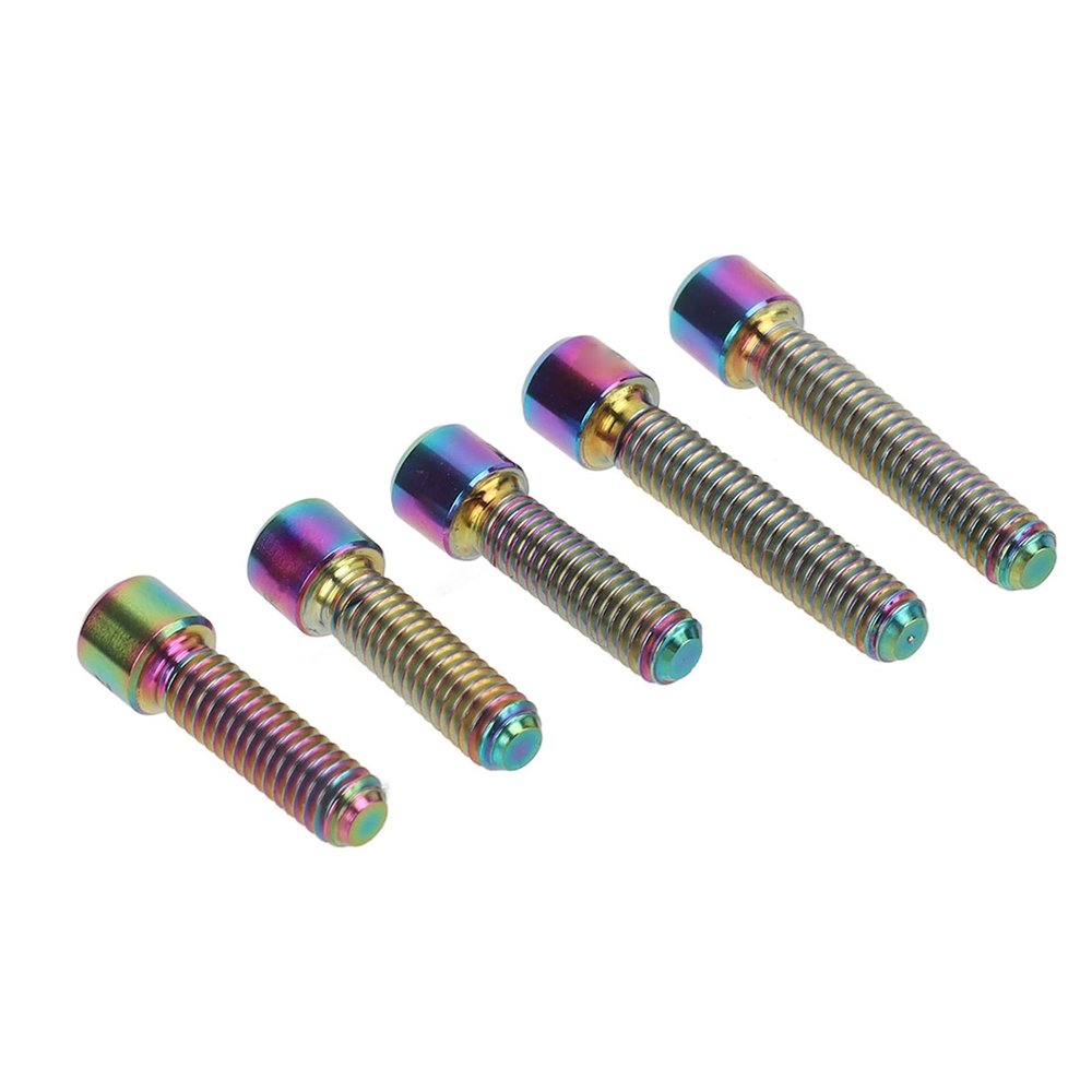 Demeras Front Rear Derailleur Screw , M4 3Pcs 13 . 5 2Pcs 20mmCage Screws Alloy for DIY(Colorful)