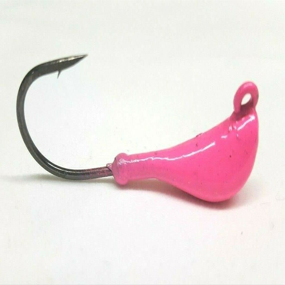 10 "Banana Painted Jig Head Blackfish Striper Lure Ultra Point Hook -Pink 3/4oz