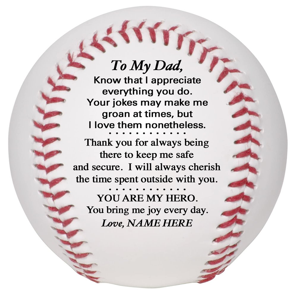 Personalized Baseball for Dad, Fathers Day Keepsake, Birdthday Gift for Dad