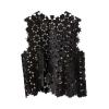 JXQXHCFS Women Cotton Crochet Lace Tops Pattern Sleeveless Openwork Casual Loose Vest French Style Pointelle Knit Tops STYLE3 BLACK One Size view 1