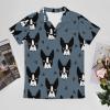 Boston Terrier Dogs Men's Polo Shirts Short Sleeve Sports Golf Shirt Casual T-Shirt Tee Tops XL view 3