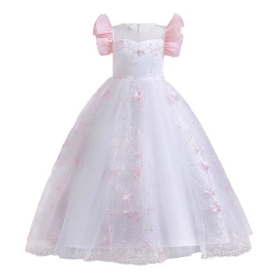 KAGAYD Toddler Summer Dress Flower Girl Dresses for Wedding Kids Dresses for Girls Birthday Long Elegant (Pink, 11-12 Years)