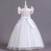 KAGAYD Toddler Summer Dress Flower Girl Dresses for Wedding Kids Dresses for Girls Birthday Long Elegant (Pink, 11-12 Years) view 2