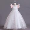 KAGAYD Toddler Summer Dress Flower Girl Dresses for Wedding Kids Dresses for Girls Birthday Long Elegant (Pink, 11-12 Years) view 3