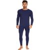 WiWi Thermal Underwear for Men Bamboo Viscose Long Johns Set Soft Warm Base Layer Lightweight Top and Bottom Sets S-XXL, Navy, X-Large view 1