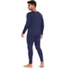 WiWi Thermal Underwear for Men Bamboo Viscose Long Johns Set Soft Warm Base Layer Lightweight Top and Bottom Sets S-XXL, Navy, X-Large view 2