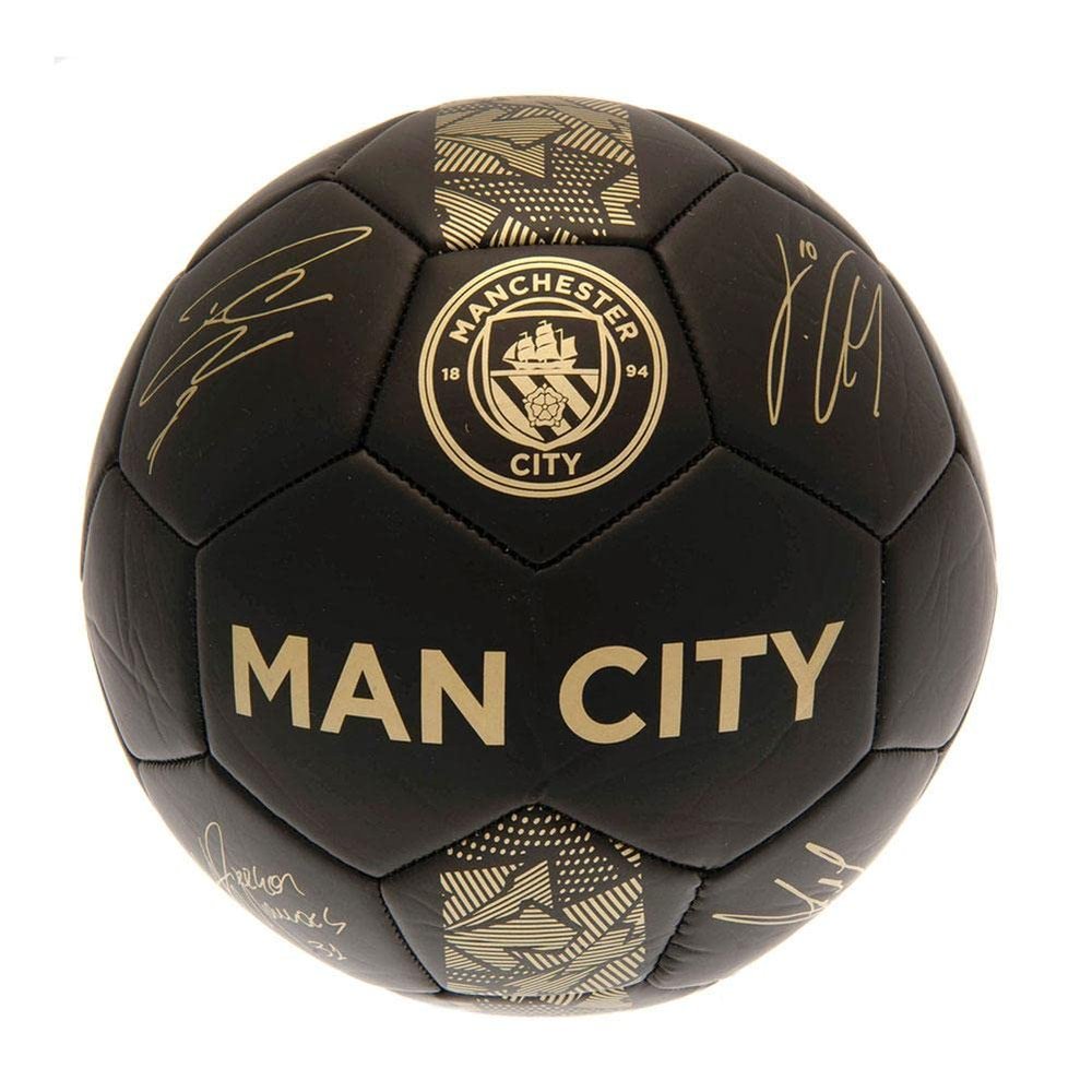 Manchester City FC Phantom Signature Soccer Ball (1) (Matt Black/Gold)