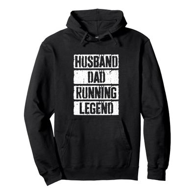 Husband Dad Running Legend Shirt Men Runner Fathers Day Pullover Hoodie