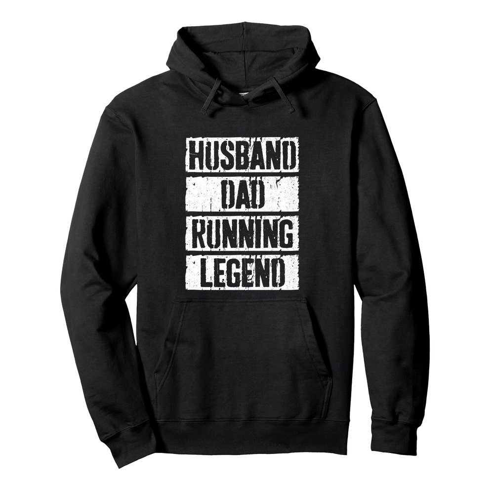 Husband Dad Running Legend Shirt Men Runner Fathers Day Pullover Hoodie