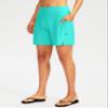 G Gradual Women's 7" Long Swim Board Shorts High Waisted Quick Dry Beach Swimming Shorts for Women with Liner Pockets(Cyan,XXL) view 2
