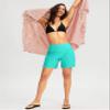 G Gradual Women's 7" Long Swim Board Shorts High Waisted Quick Dry Beach Swimming Shorts for Women with Liner Pockets(Cyan,XXL) view 3