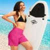 G Gradual Women's 7" Long Swim Board Shorts High Waisted Quick Dry Beach Swimming Shorts for Women with Liner Pockets(Rosy,L) view 3